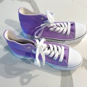 purple off brand converse